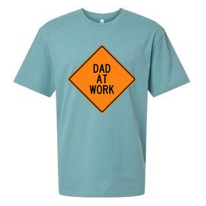  Funny Design Dad at Work Warning Sueded Cloud Jersey T-Shirt