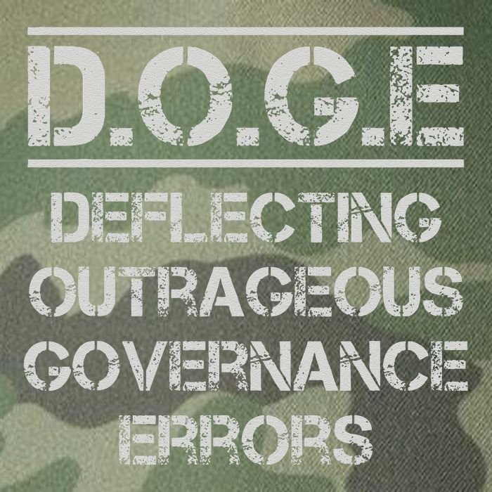 Funny Doge. Deflecting Outrageous Governance Errors Legacy Tie Dye Trucker Hat