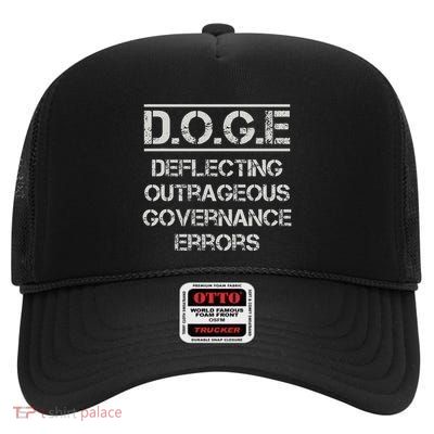 Funny Doge. Deflecting Outrageous Governance Errors High Crown Mesh Back Trucker Hat