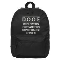 Funny Doge. Deflecting Outrageous Governance Errors 16 in Basic Backpack