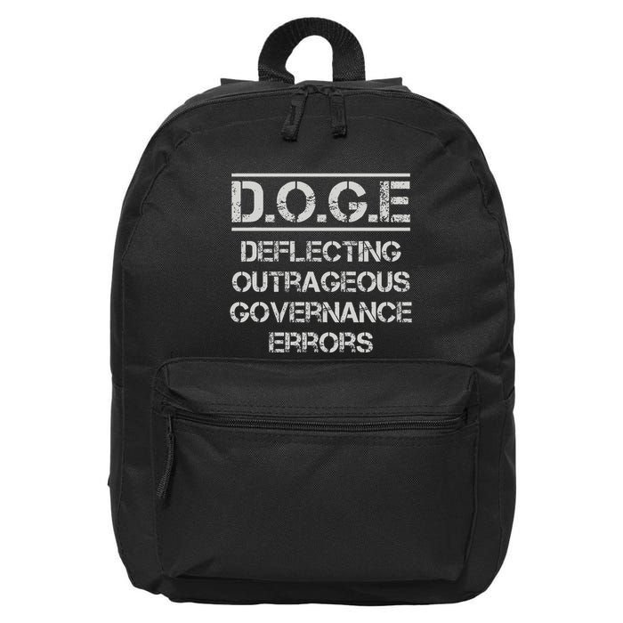 Funny Doge. Deflecting Outrageous Governance Errors 16 in Basic Backpack