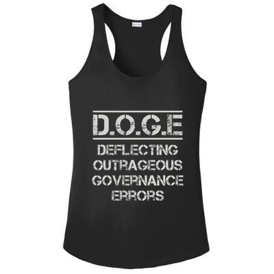 Funny Doge. Deflecting Outrageous Governance Errors Ladies PosiCharge Competitor Racerback Tank