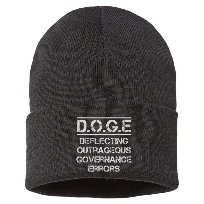 Funny Doge. Deflecting Outrageous Governance Errors Sustainable Knit Beanie