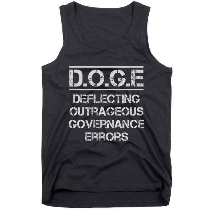 Funny Doge. Deflecting Outrageous Governance Errors Tank Top