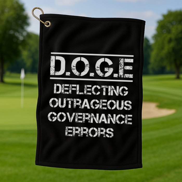Funny Doge. Deflecting Outrageous Governance Errors Golf Towel