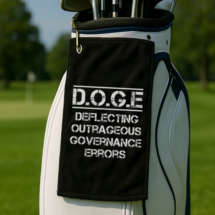 Funny Doge. Deflecting Outrageous Governance Errors Golf Towel