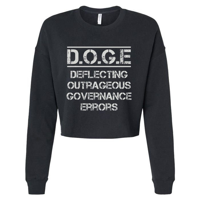 Funny Doge. Deflecting Outrageous Governance Errors Cropped Pullover Crew