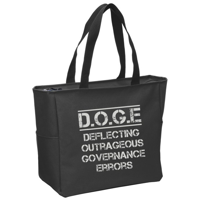 Funny Doge. Deflecting Outrageous Governance Errors Zip Tote Bag