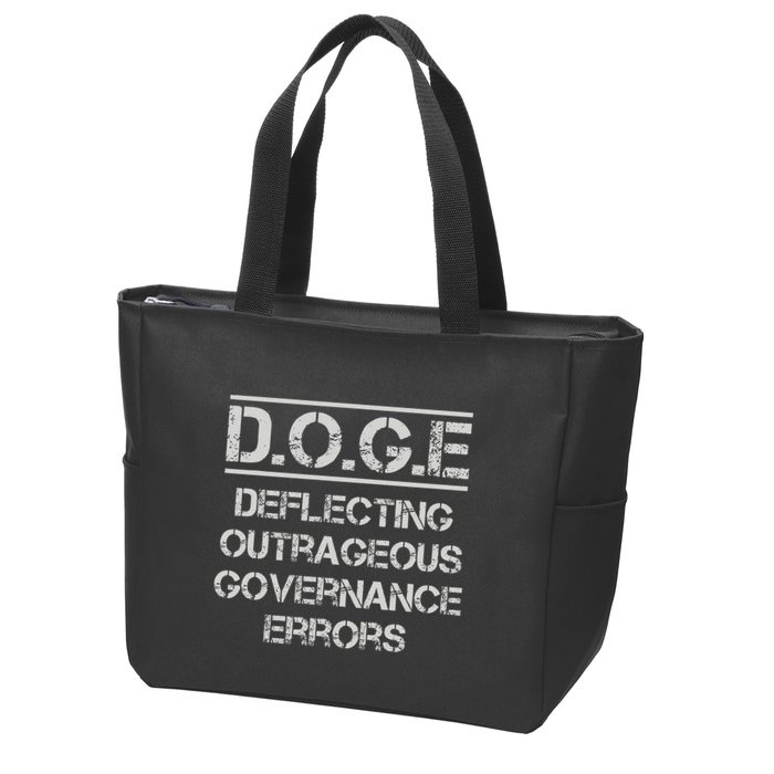 Funny Doge. Deflecting Outrageous Governance Errors Zip Tote Bag
