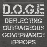 Funny Doge. Deflecting Outrageous Governance Errors Vector Backpack