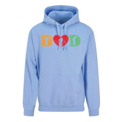 Father's Day Dad Golf Heart Funny Golf Lover Gift For Dad Unisex Surf Hoodie