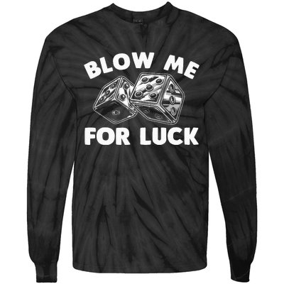 Funny Dice Design Gambling Dice Casino Lovers Tie-Dye Long Sleeve Shirt