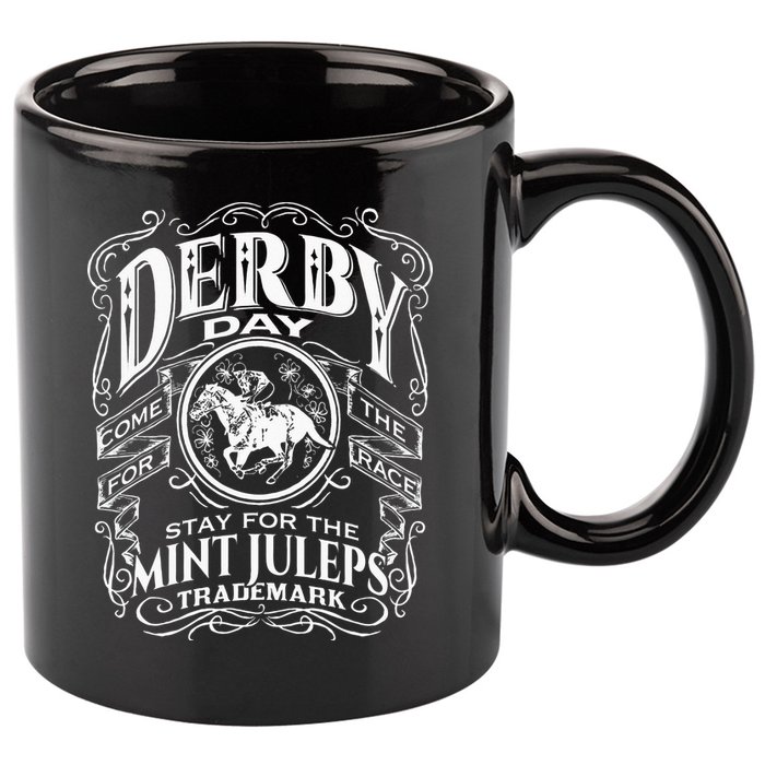 Funny Derby Day and mint juleps Kentucky horse racing 11oz C Handle Ceramic Mug