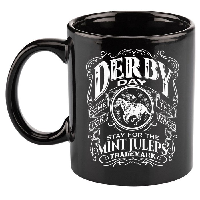 Funny Derby Day and mint juleps Kentucky horse racing 11oz C Handle Ceramic Mug
