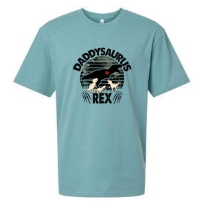 Father's Day Daddysaurus Rex Funny Dinosaur Gift For Father Sueded Cloud Jersey T-Shirt