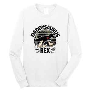 Father's Day Daddysaurus Rex Funny Dinosaur Gift For Father Long Sleeve Shirt