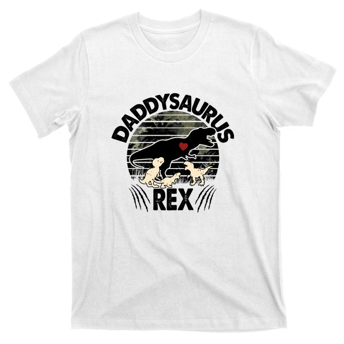 Father's Day Daddysaurus Rex Funny Dinosaur Gift For Father T-Shirt