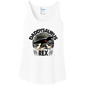 Father's Day Daddysaurus Rex Funny Dinosaur Gift For Father Ladies Essential Tank