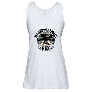 Father's Day Daddysaurus Rex Funny Dinosaur Gift For Father Ladies Essential Flowy Tank