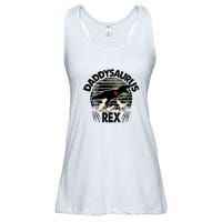 Father's Day Daddysaurus Rex Funny Dinosaur Gift For Father Ladies Essential Flowy Tank