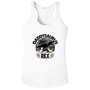 Father's Day Daddysaurus Rex Funny Dinosaur Gift For Father Ladies PosiCharge Competitor Racerback Tank