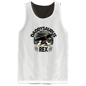 Father's Day Daddysaurus Rex Funny Dinosaur Gift For Father Mesh Reversible Basketball Jersey Tank