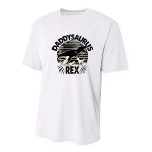 Father's Day Daddysaurus Rex Funny Dinosaur Gift For Father Performance Sprint T-Shirt