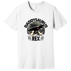 Father's Day Daddysaurus Rex Funny Dinosaur Gift For Father Premium T-Shirt