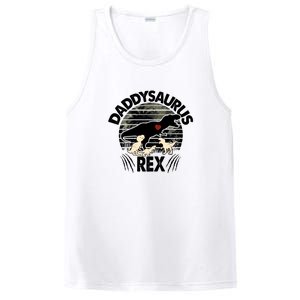 Father's Day Daddysaurus Rex Funny Dinosaur Gift For Father PosiCharge Competitor Tank