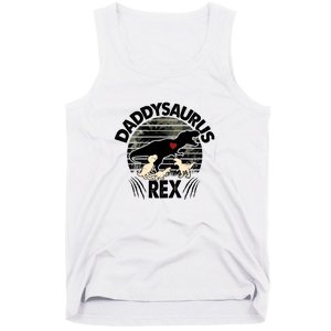 Father's Day Daddysaurus Rex Funny Dinosaur Gift For Father Tank Top