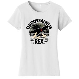 Father's Day Daddysaurus Rex Funny Dinosaur Gift For Father Women's T-Shirt