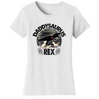 Father's Day Daddysaurus Rex Funny Dinosaur Gift For Father Women's T-Shirt