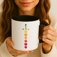 Funny D.20 Dungeons Dice Sword Vintage Mug