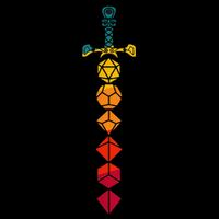 Funny D.20 Dungeons Dice Sword Vintage Baby Bodysuit