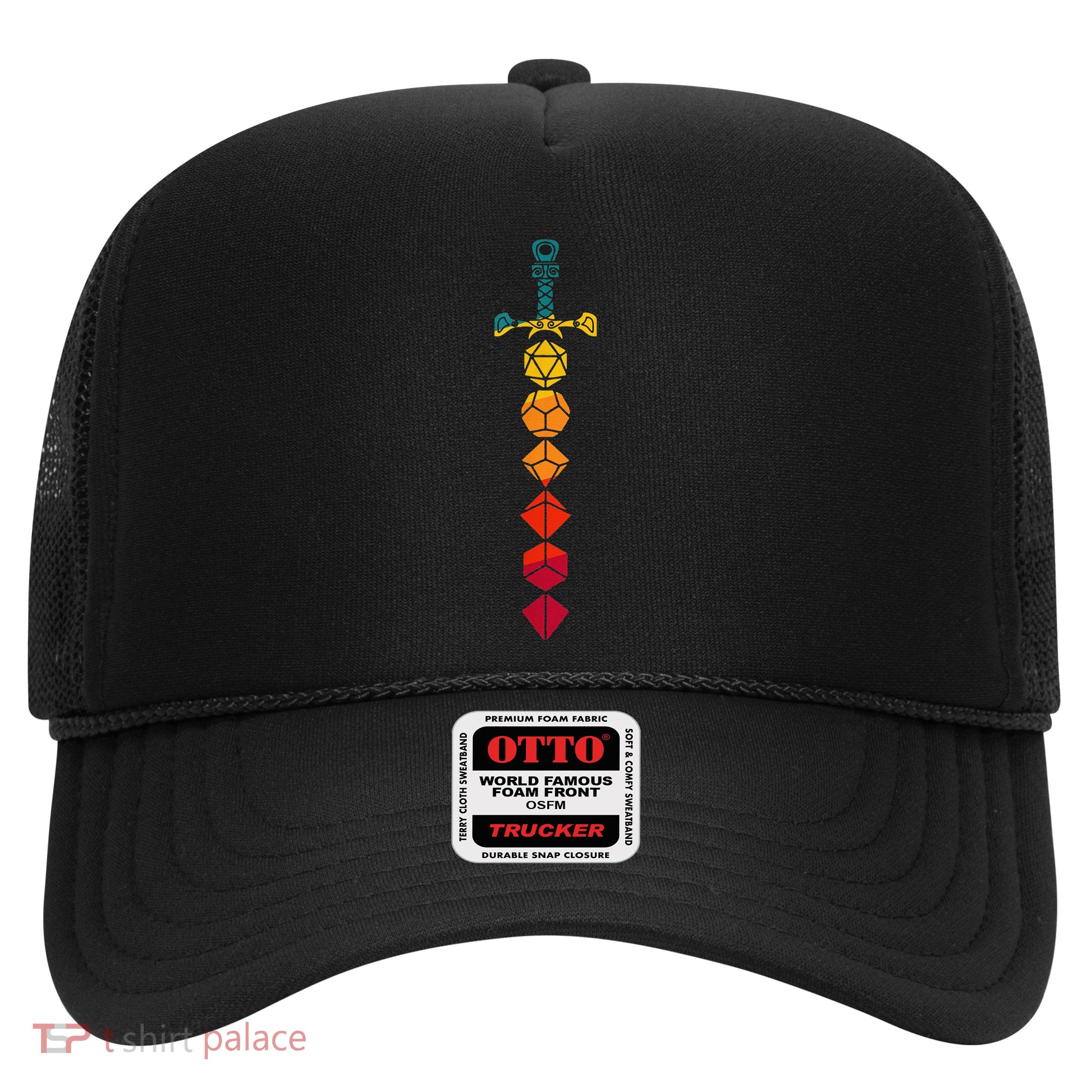 Funny D.20 Dungeons Dice Sword Vintage Trucker Hat