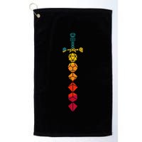 Funny D.20 Dungeons Dice Sword Vintage Golf Towel
