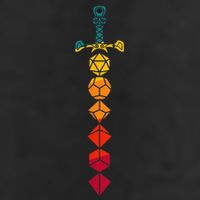 Funny D.20 Dungeons Dice Sword Vintage Golf Towel