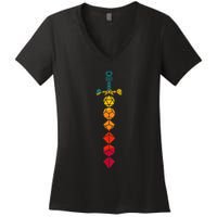 Funny D.20 Dungeons Dice Sword Vintage Women's V-Neck T-Shirt