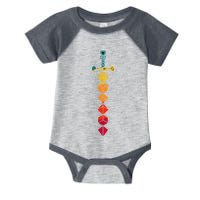 Funny D.20 Dungeons Dice Sword Vintage Infant Baby Jersey Bodysuit
