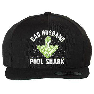 Father's Day Dad Husband Pool Shark Funny Joke Billiards Gift For Dad Wool Snapback Cap