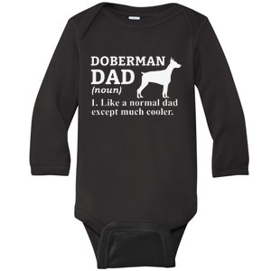 funny Doberman Dad Doberman Pinscher Dog Baby Long Sleeve Bodysuit