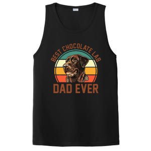 Fathers Day Dog Lover Daddy Best Chocolate Lab Dad Ever PosiCharge Competitor Tank