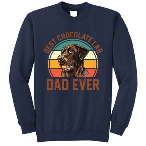 Fathers Day Dog Lover Daddy Best Chocolate Lab Dad Ever Sweatshirt