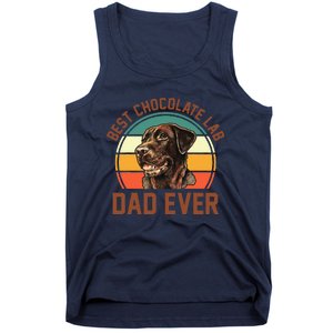 Fathers Day Dog Lover Daddy Best Chocolate Lab Dad Ever Tank Top