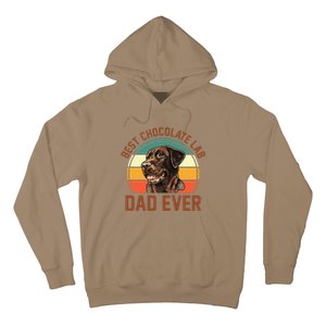 Fathers Day Dog Lover Daddy Best Chocolate Lab Dad Ever Hoodie