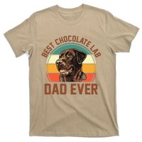 Fathers Day Dog Lover Daddy Best Chocolate Lab Dad Ever T-Shirt