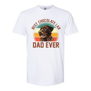 Fathers Day Dog Lover Daddy Best Chocolate Lab Dad Ever Softstyle CVC T-Shirt