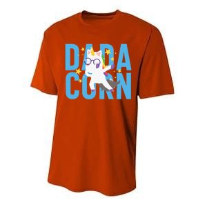 Father's Day Dadacorn Unicorn Fatherhood Gift Performance Sprint T-Shirt