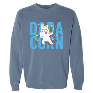 Father's Day Dadacorn Unicorn Fatherhood Gift Garment-Dyed Sweatshirt