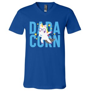 Father's Day Dadacorn Unicorn Fatherhood Gift V-Neck T-Shirt